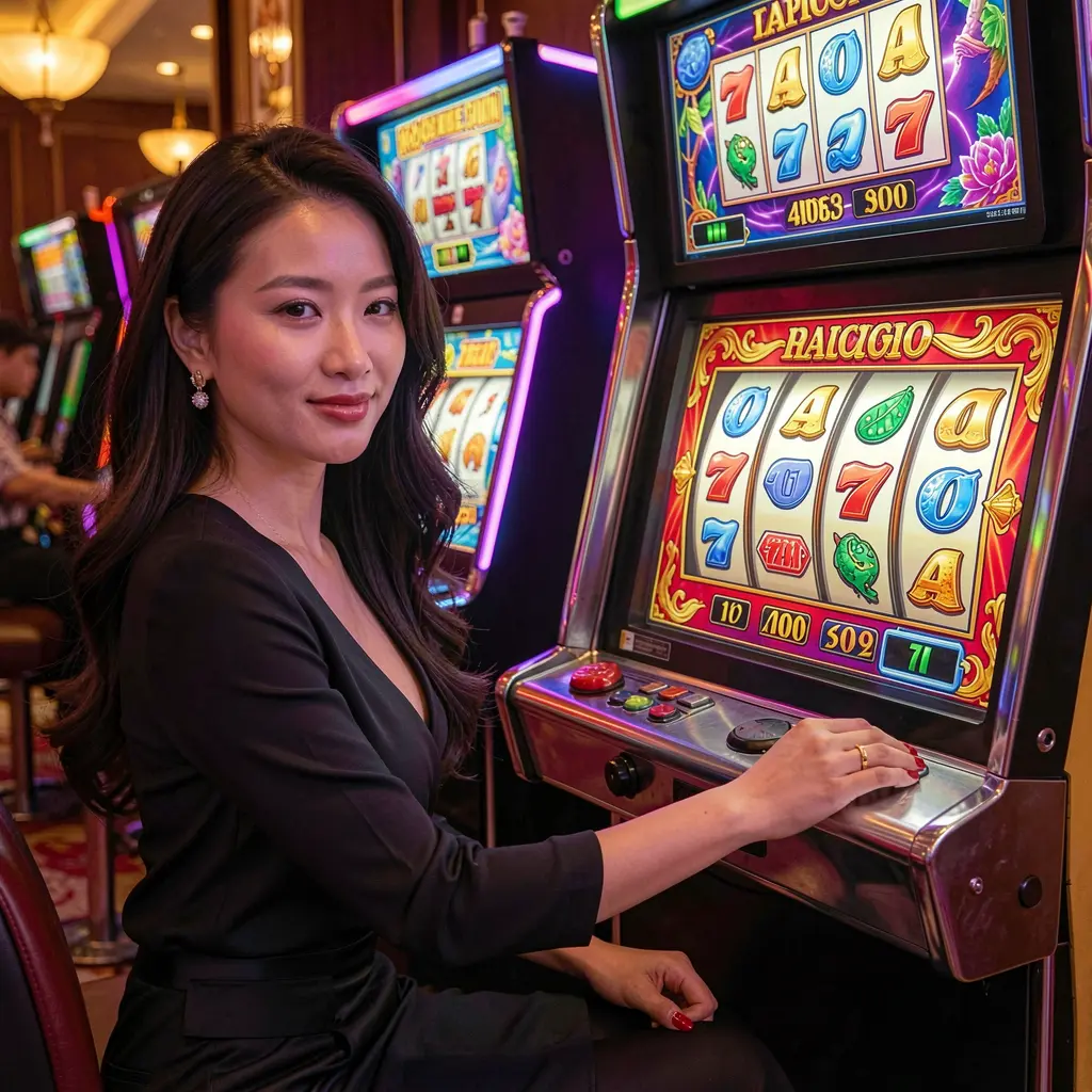 Đại sứ casino XX98 người Việt phong cách đang mời người dùng đăng nhập với ánh đèn casino phát sáng và đồng xu vàng ở phía sau XX98 – Khám phá thế giới giải trí slot trực tuyến đầy màu sắc tại Việt Nam